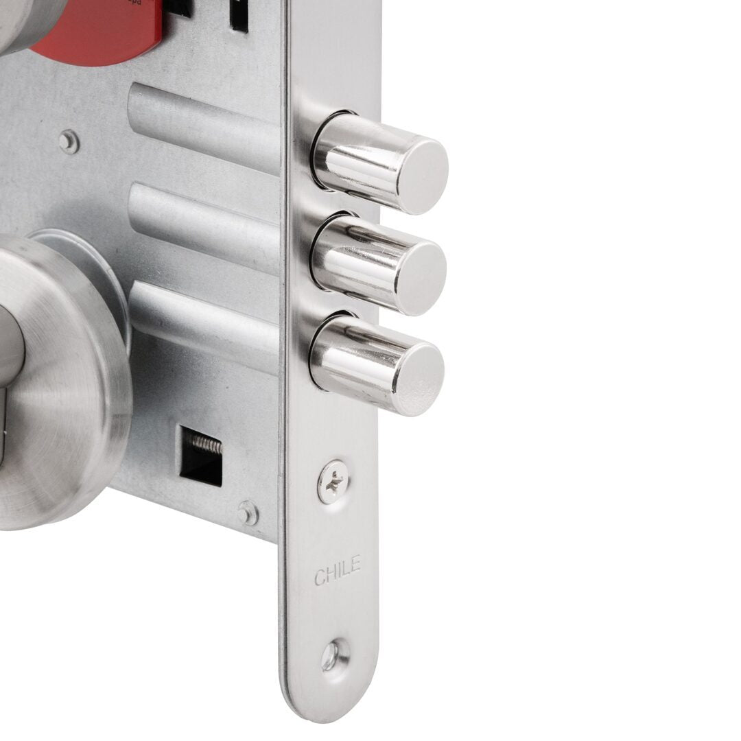 Pack Cerradura Embutida Toscana B60 Acceso 1/2 + 3 Bisagras Con Golillas 3,5x 3,5