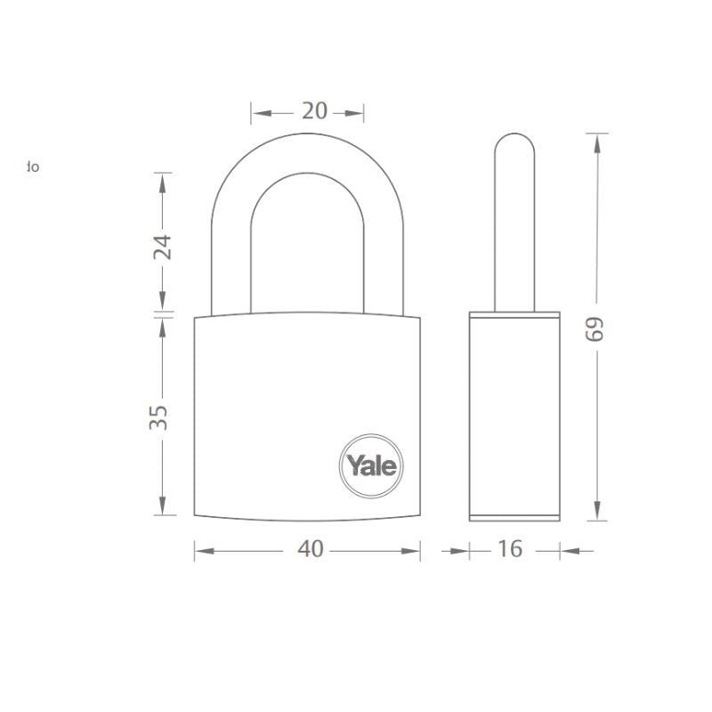 Candado de Bronce YE1 30mm