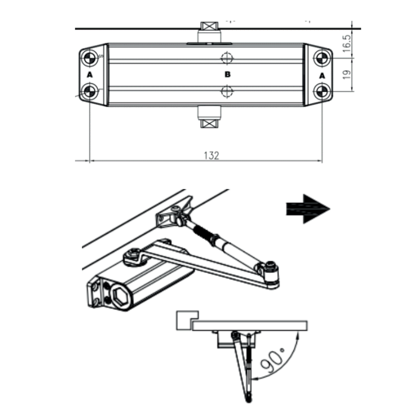 Pack 2 Cierrapuertas Hidráulico YL2 45kg