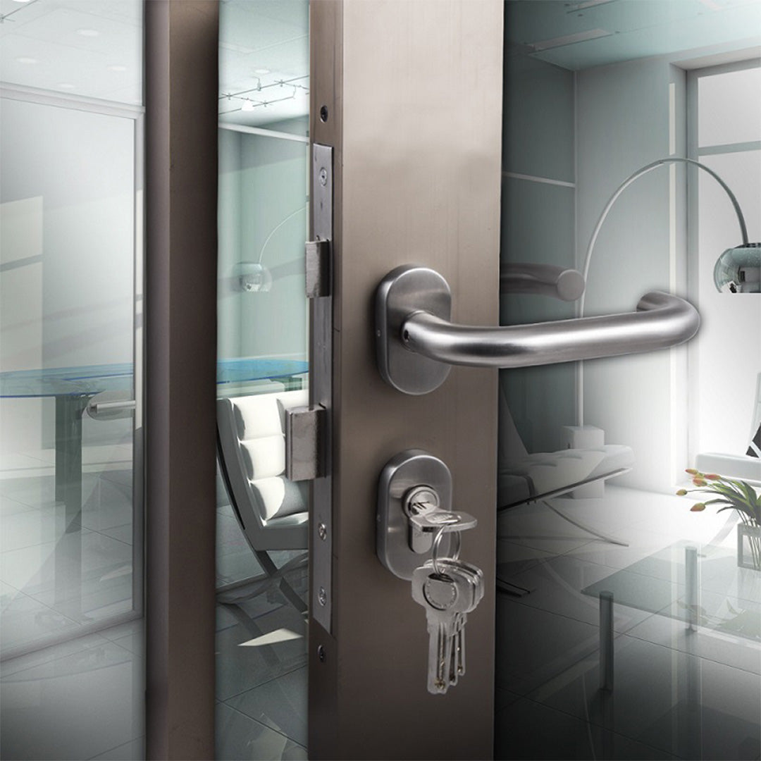 Pack 3 Cerraduras Embutidas Roma Puerta Abatir B35 Perfil Aluminio