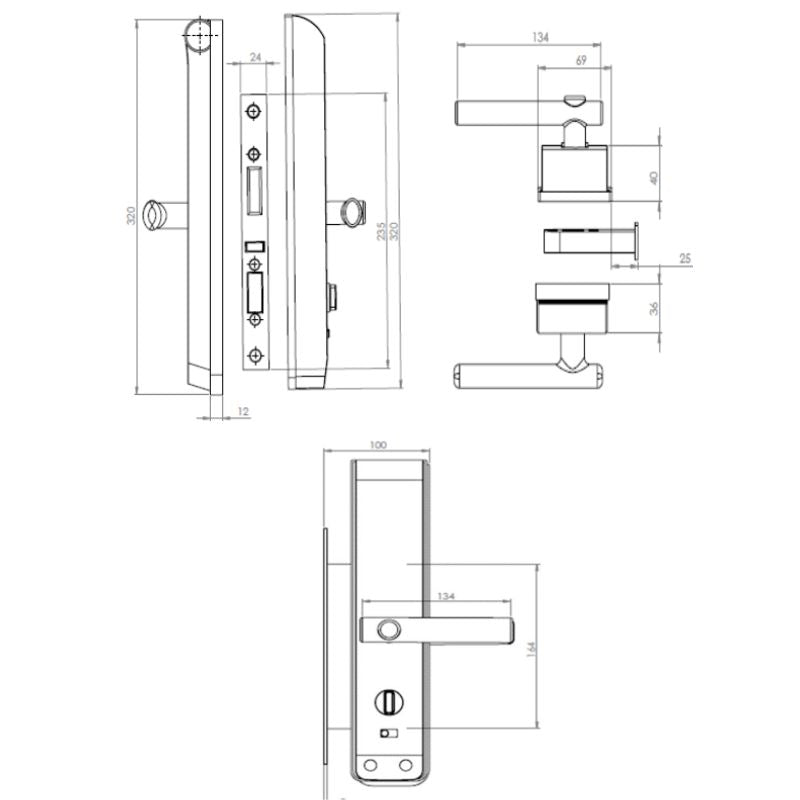 Cerradura Digital Inteligente YMF30 - Apertura Codigos/Tarjetas