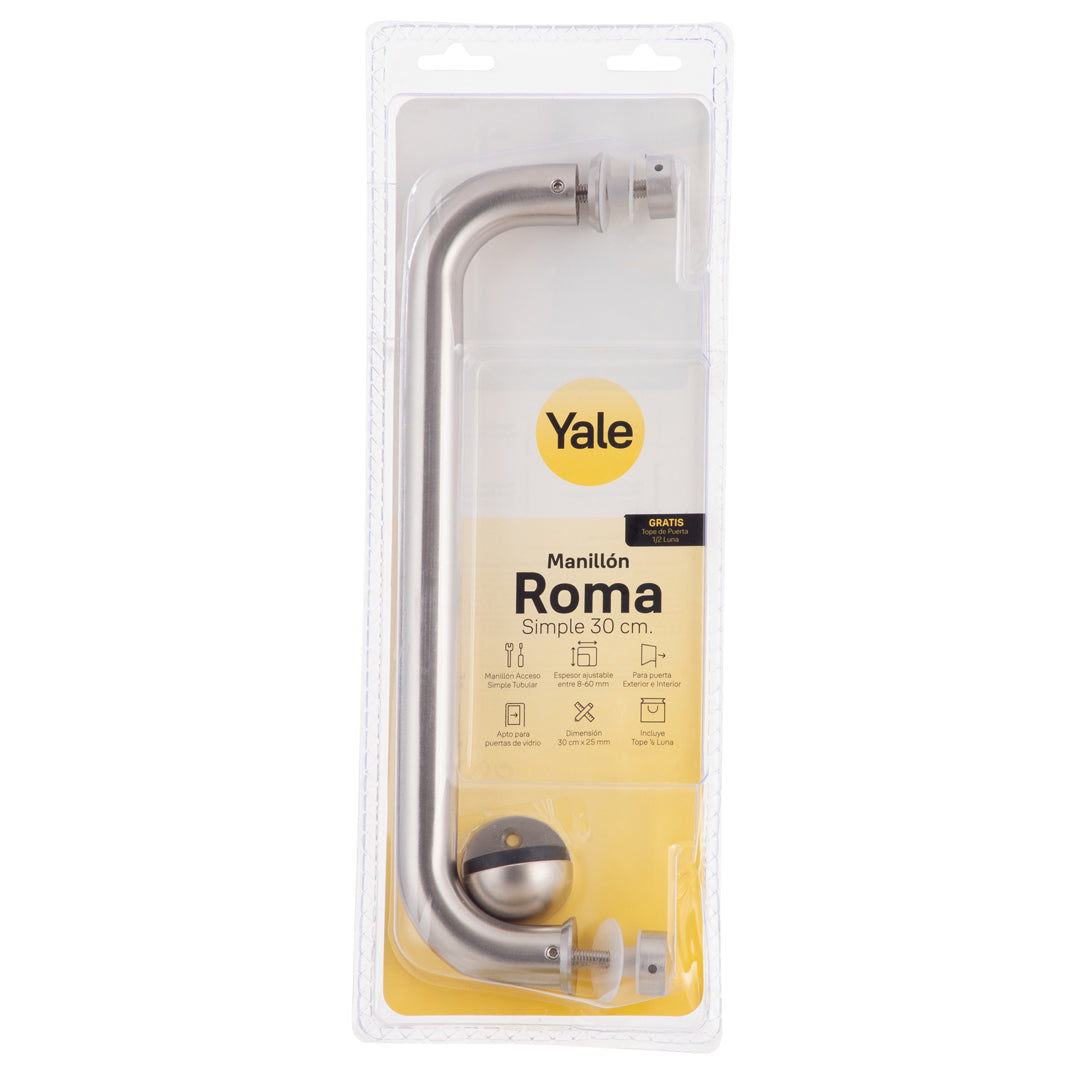 Manillón Roma Acceso Simple 30cm s/Roseta + Tope 1/2 Luna