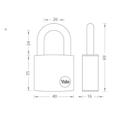 Candado de Bronce YE1 30mm