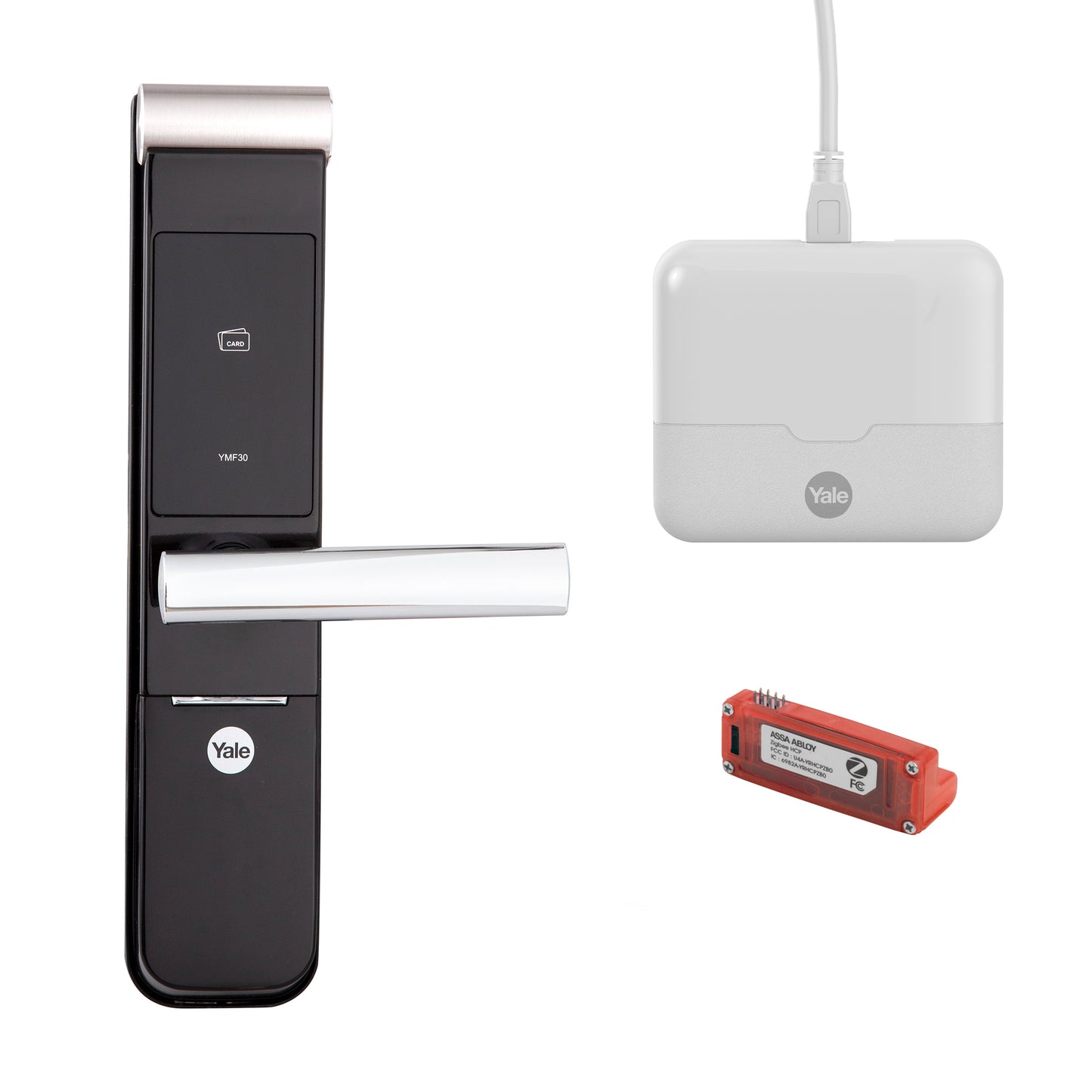 Smart Pack Cerradura Digital Inteligente YMF30 - Apertura Codigos/Tarjetas + YALE Connect Wifi