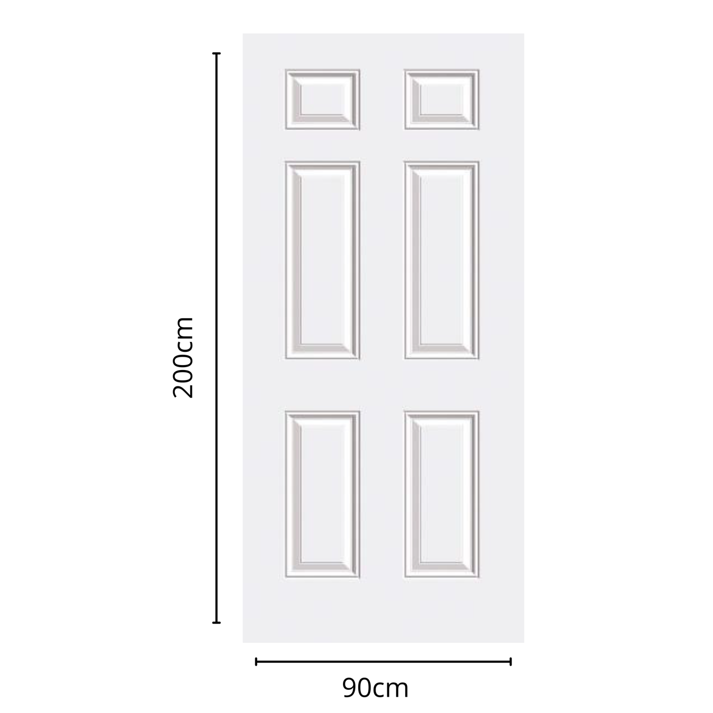 Puerta de Acceso Metálica Yale Newport Blanca de 90x200cm