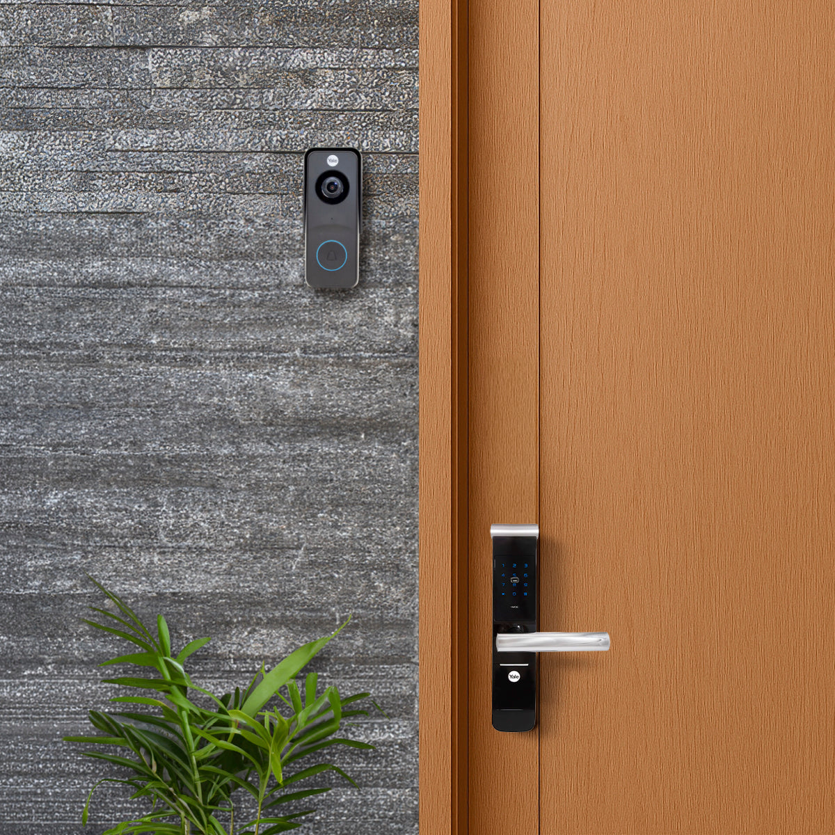 cerradura inteligente yale con timbre para entrada o acceso