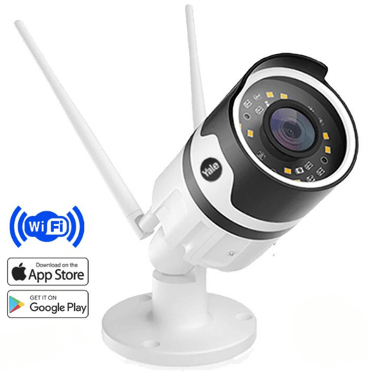 Camara WiFi/HD, V. Nocturna, Resistente a la Lluvia y App Yale Connect