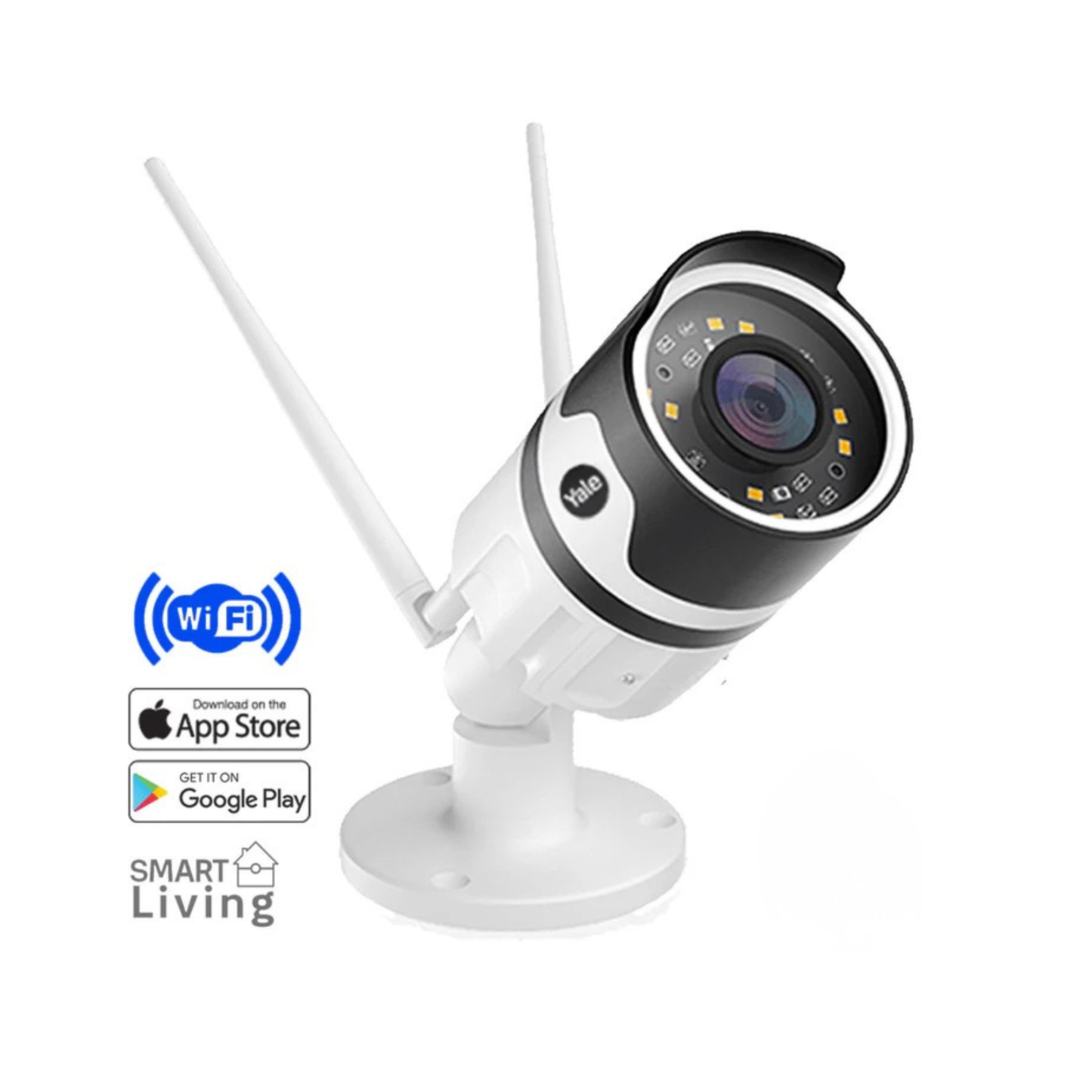 Camara WiFi/HD, V. Nocturna, Resistente a la Lluvia y App Yale Connect Video