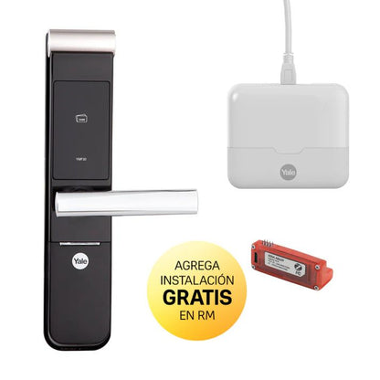 Smart Pack Cerradura Digital Inteligente YMF30 - Apertura Codigos/Tarjetas + YALE Connect Wifi