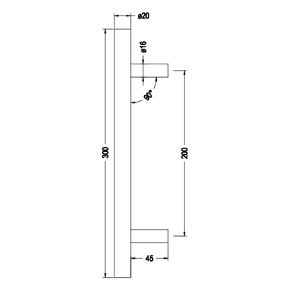 Manillón Thor Acceso Simple 30cm + Tope 1/2 Luna