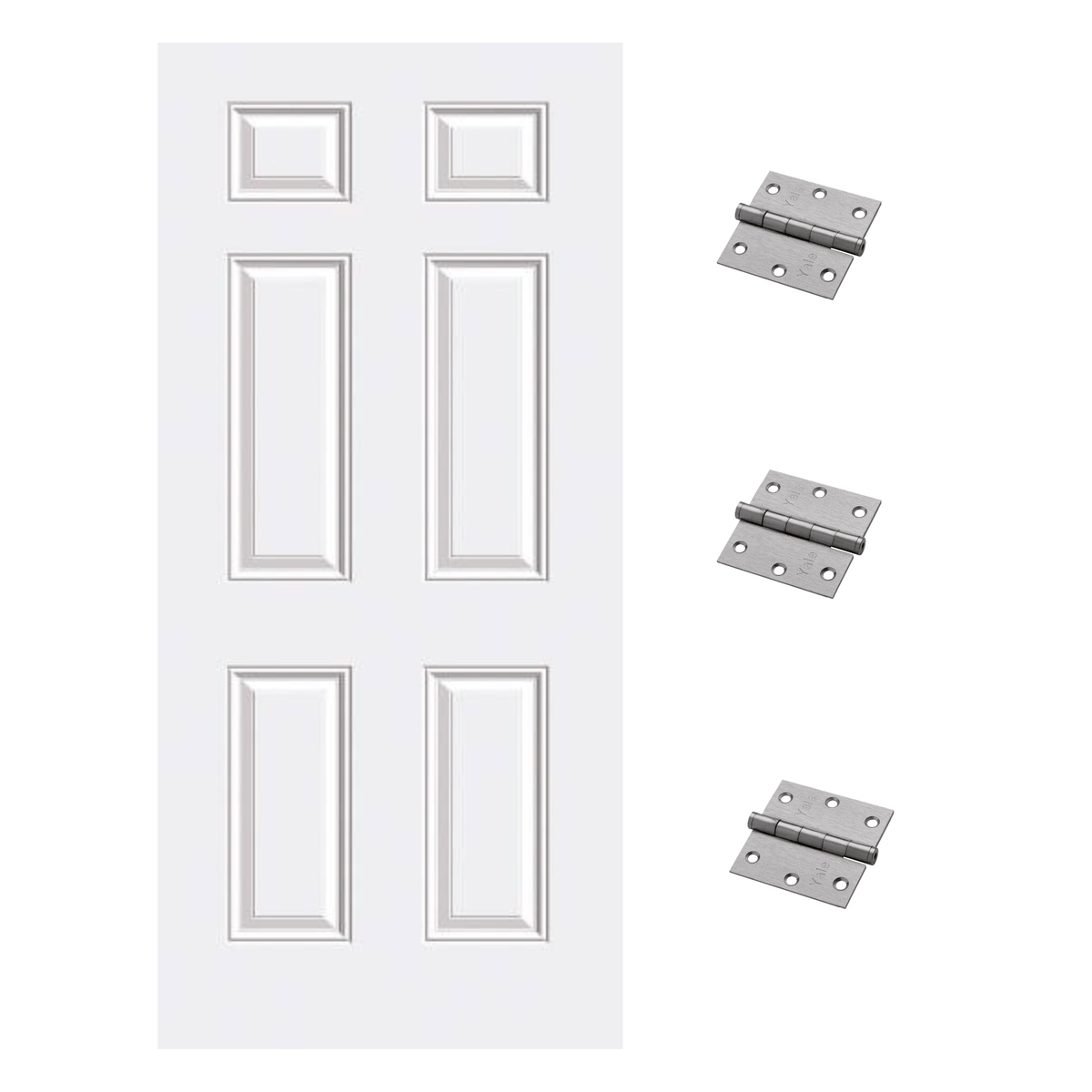 Pack Puerta de Acceso Metálica de 80x200 + 3 Bisagras